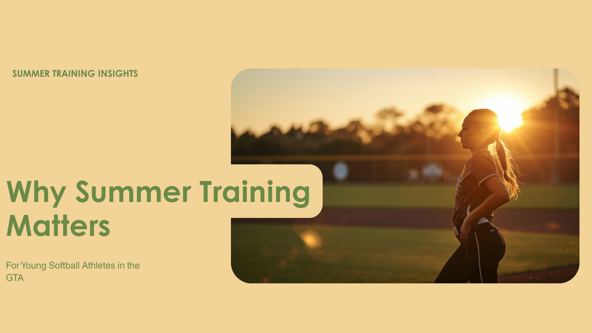 Young athlete training during a summer softball camp in the GTA