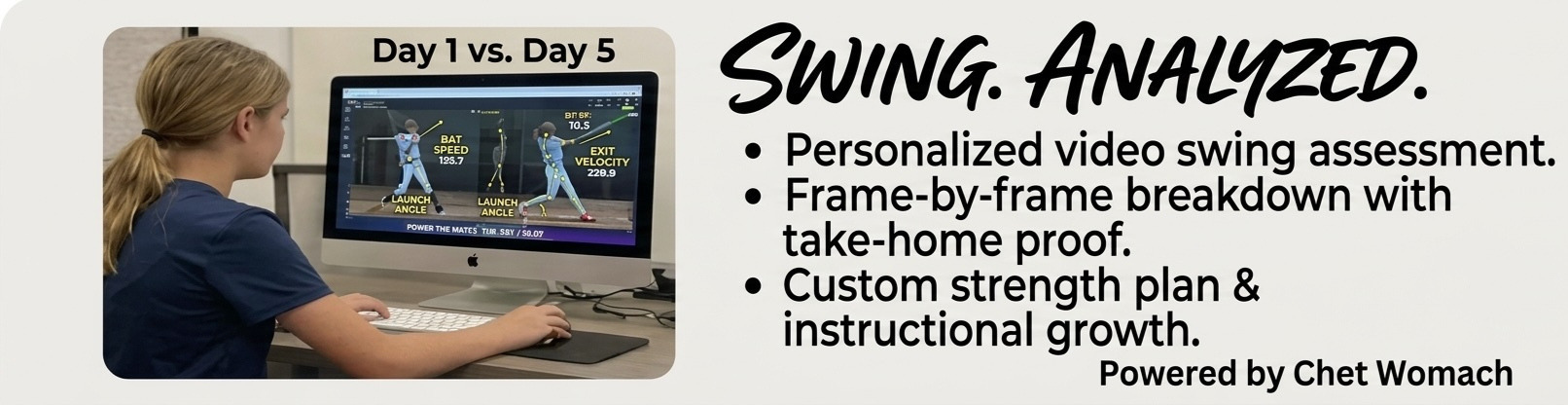 Personalized video swing analysis from the DGD girls softball summer camp in Etobicoke